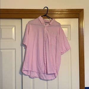 Pink button down short sleeve